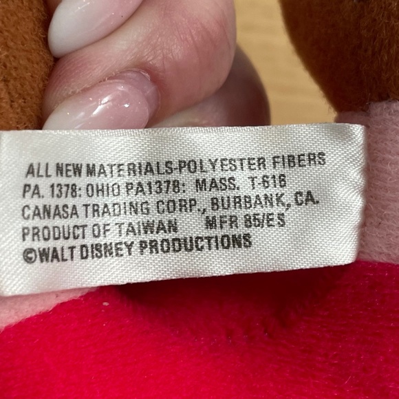 Vintage Disney Pinocchio Plush Stuffed Animal 8” Walt Disney Productions w Tags - Picture 7 of 10